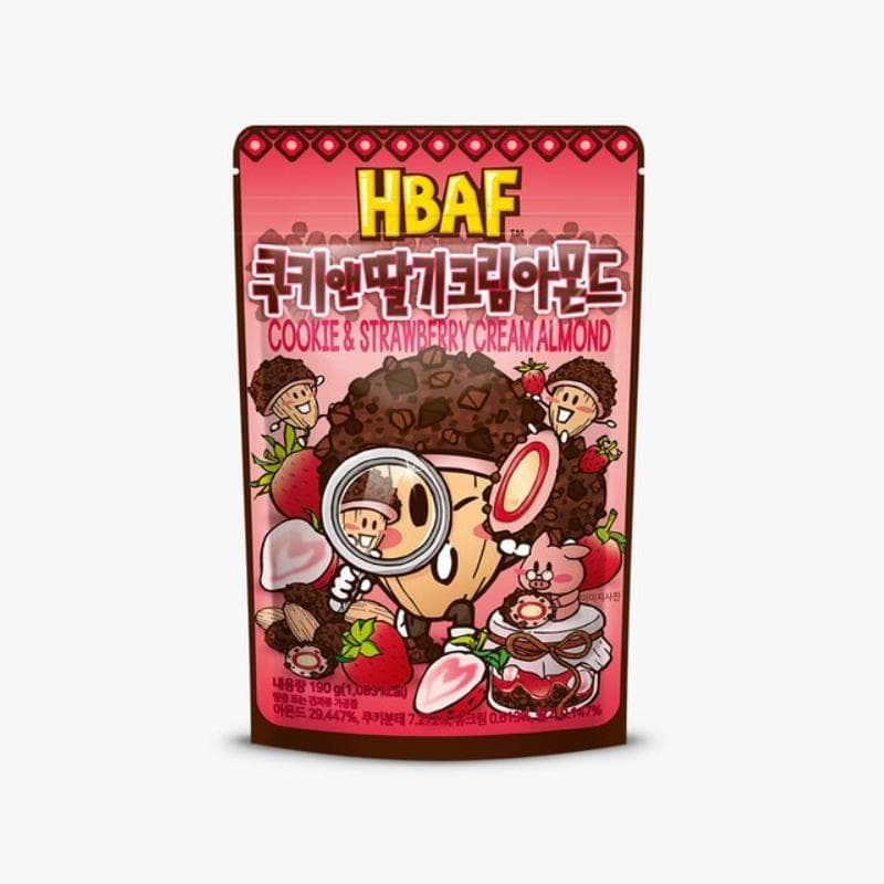 HBAF Seasoned Almonds&Cashewnut 170g/190g (35 Floavors) #Cookie&Strawberry cream