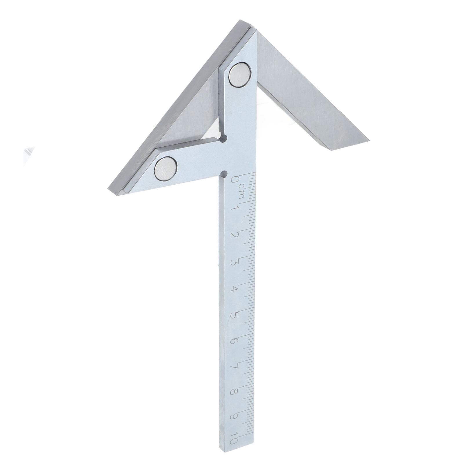 Center Gauge 100x70mm Stainless Steel Line Ruler Measuring Scribing Tool for Woodworking