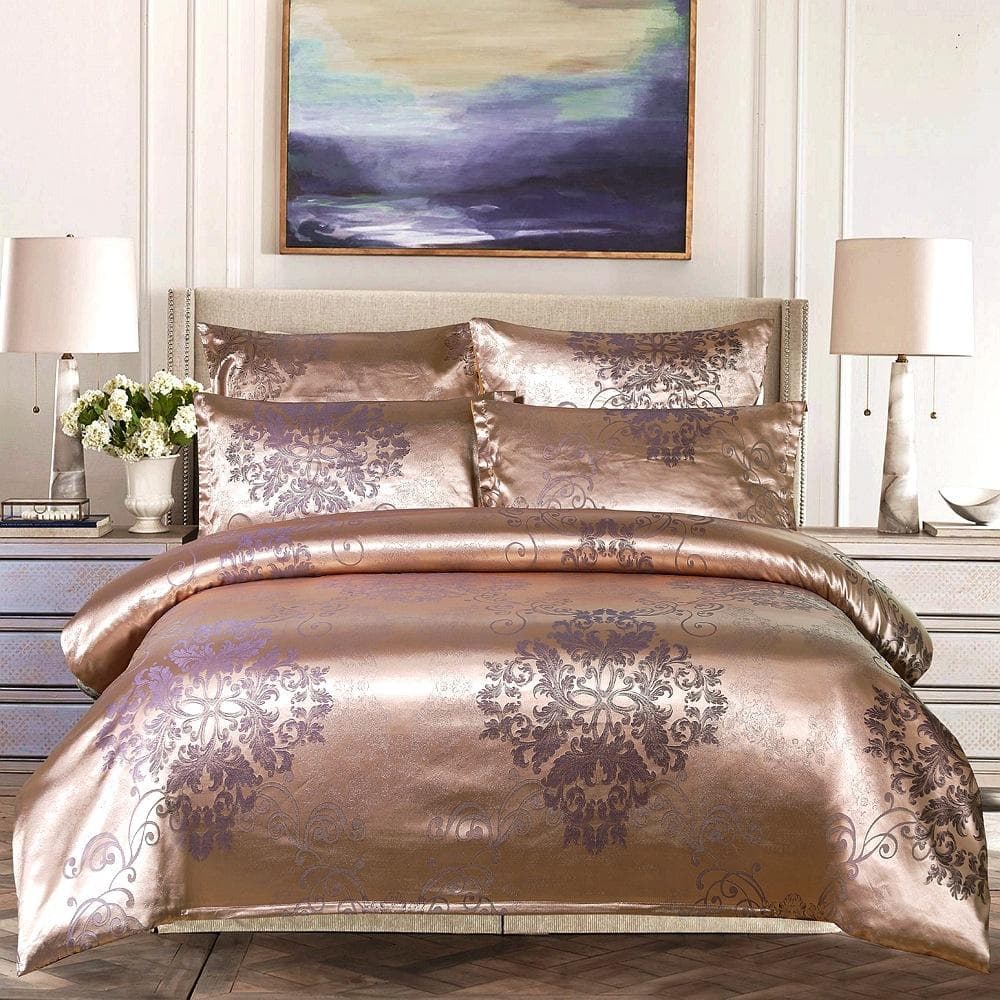 3PCS Home Bedding Set Jacquard Duvet Cover Set Bed Linens Luxurious Bedclothes Single Queen King Size Bed Sets 175*230cm 3pcs