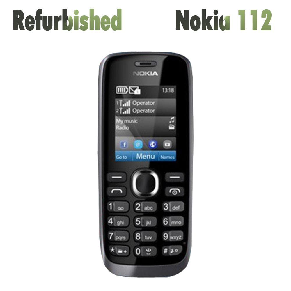 Refurbished Nokia Original Nokia 112 Mobile Phone With 2 SIM Simple set black