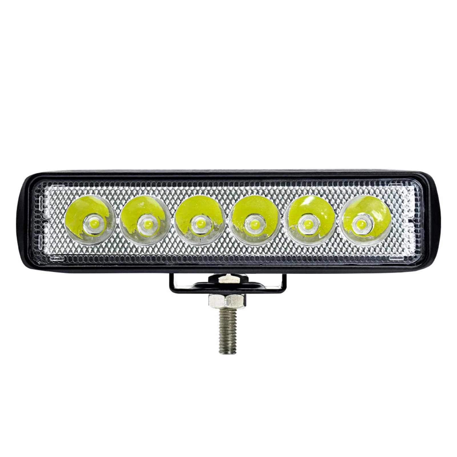 LED Light Bars, 2PCS 6 Inch IP68 Waterproof LED Work Lights 6000K 30W Driving Lights for SUV ATV 1 Piece black