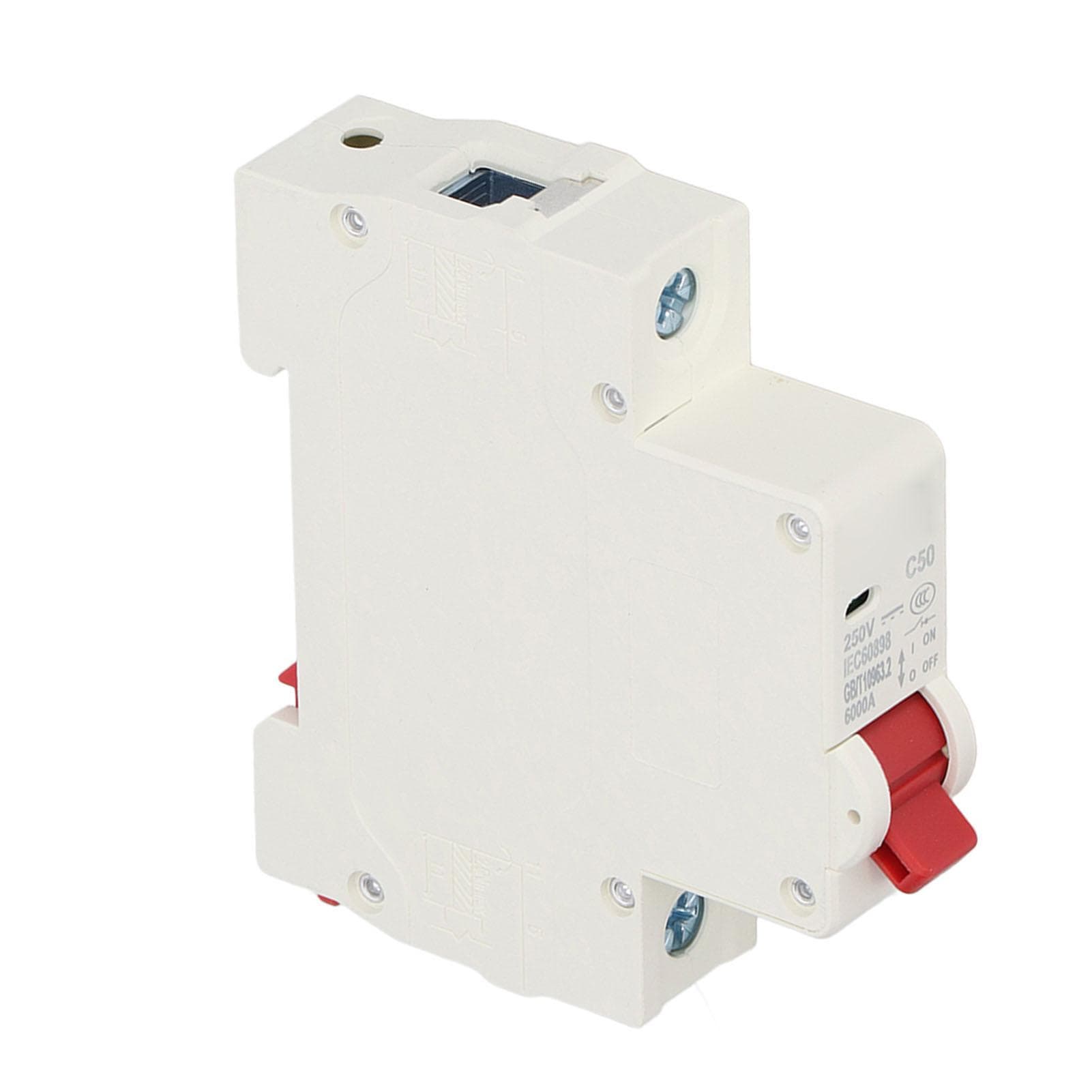 DC Miniature Circuit Breaker 1P Solar PV System Isolator 50A DIN Rail Mount DC250V 6000A Segmented