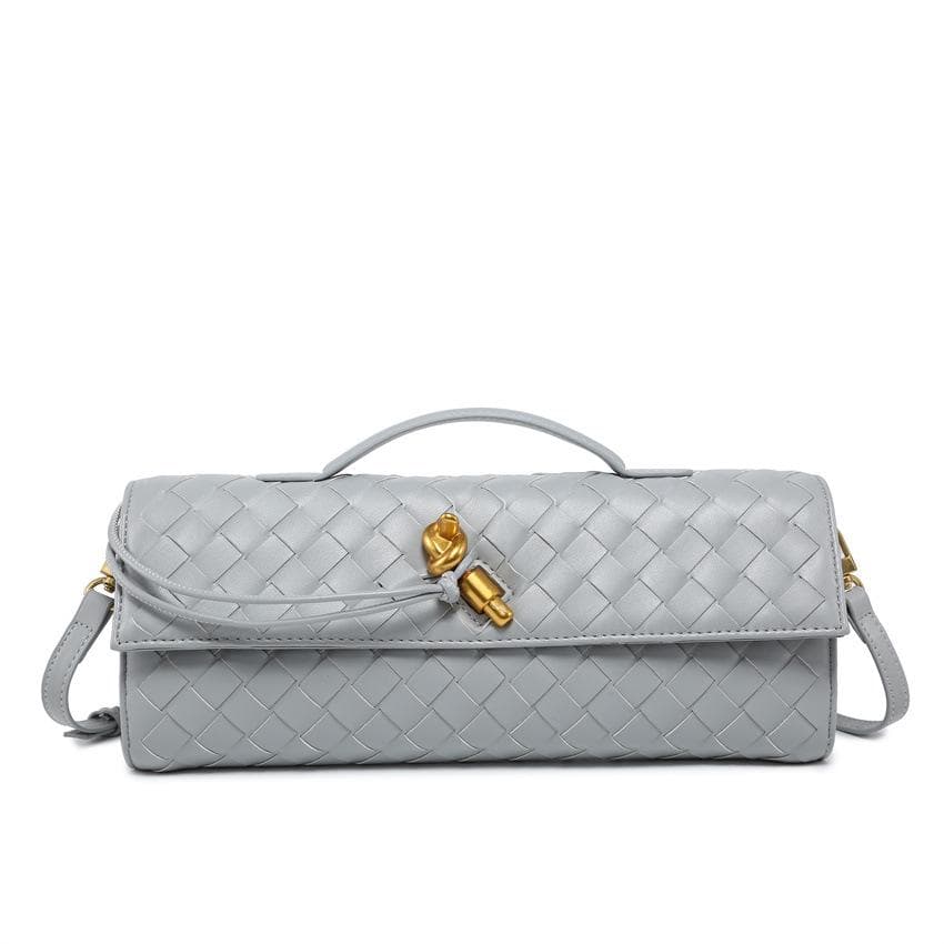 Women's Handwoven Woven Clutch Bag - Elegant Evening Handbag 31x4x14cm