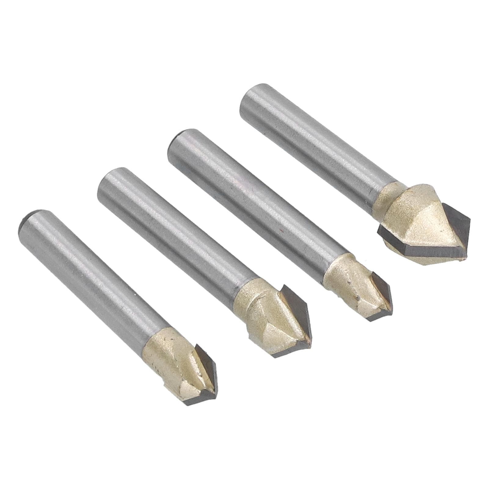 4Pcs V Groove Router Bit Industrial Set 90 Degree 14 516 38 12in Cutting Diameter 14in Shank