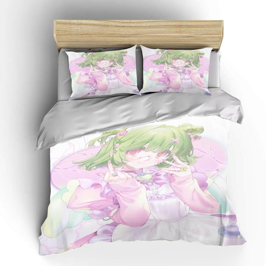 Japanese Anime Moe Double Bed Duvet Cover Bed European Bedding Sets Home Textiles Luxury Pillow Cases Bedroom Bedding Sets EU single(135x200cm)