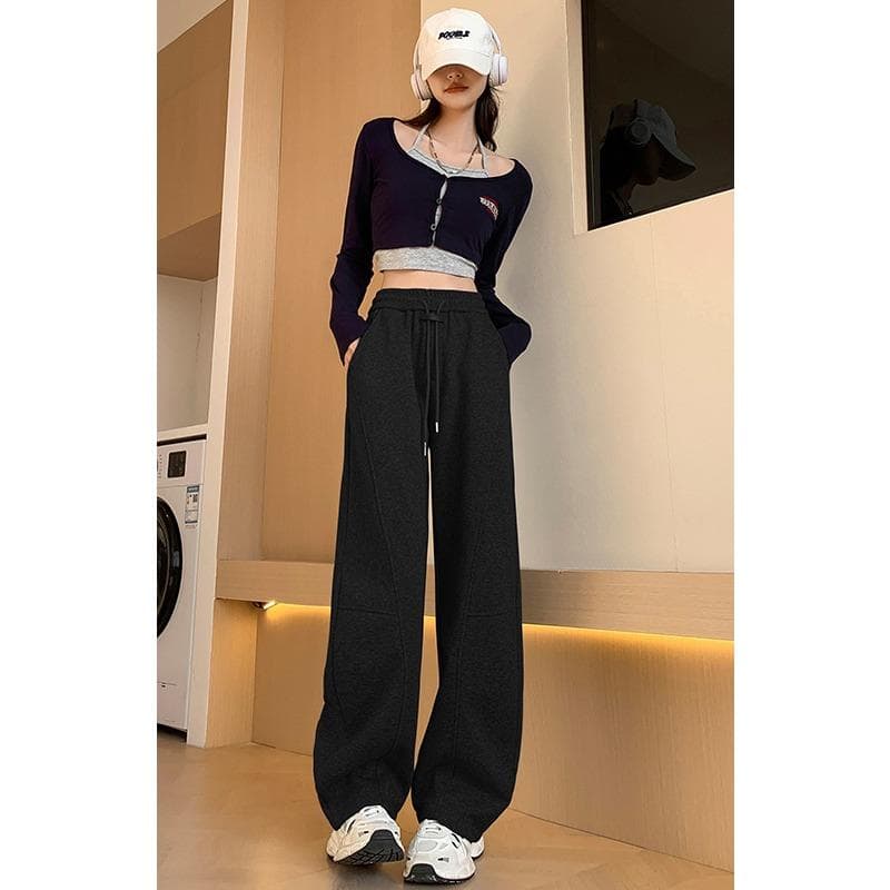 Narrow Version of Banana Wide-leg Pants In Spring New High-waist Loose Slim Casual Straight-leg Scimitar Pants 2XL