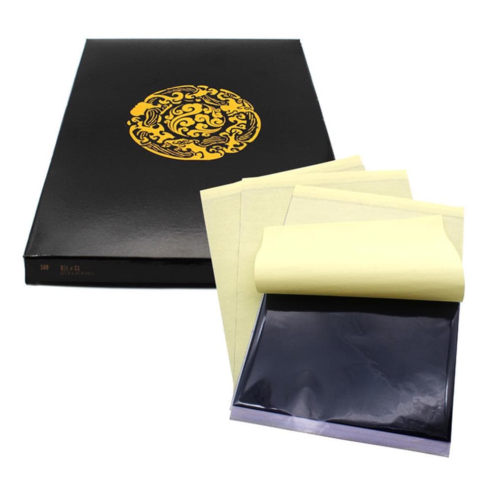 100 fogli A4 Transfer Stencil Paper Tattoo Practice Skin per Tattoo Needle beige