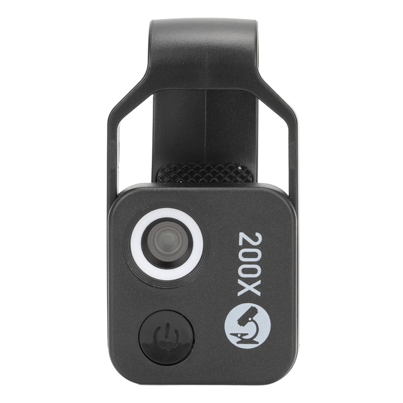 200X Phone Mini Pocket Microscope Clip Design Phone Microscope with LED Light CPL for Jadestone black