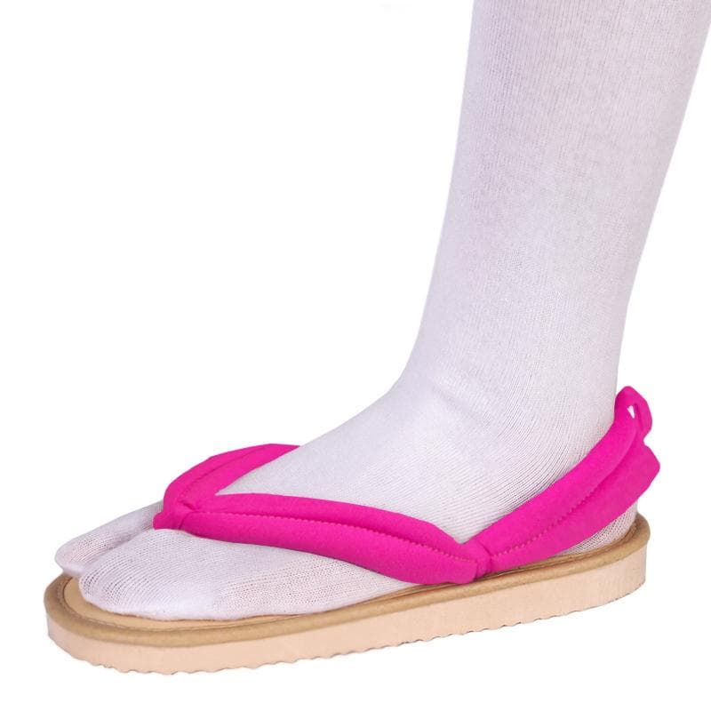 Anime Demon Slayer Cosplay Shoes Kimetsu No Yaiba Kamado Tanjirou Clogs Sandals Kamado Nezuko Geta Kochou Shinobu Flip Flops 44-45 rose red