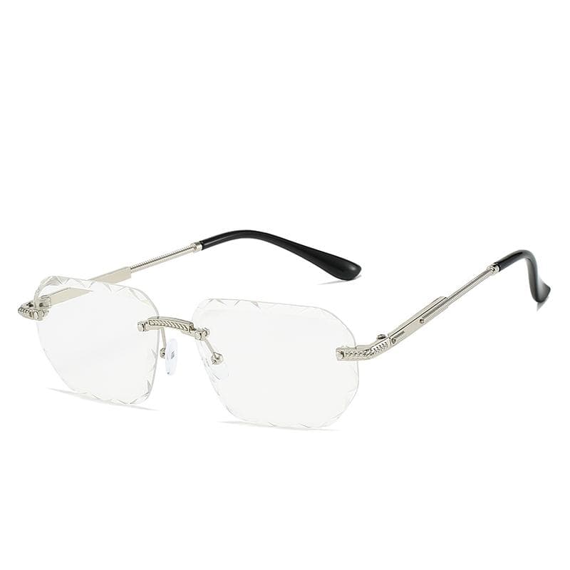 High-quality Rimless Square Metal Sunglasses UV400 for Women Men Gradient Simple Brand Sun Glasses Outdoor Travel Eyewear