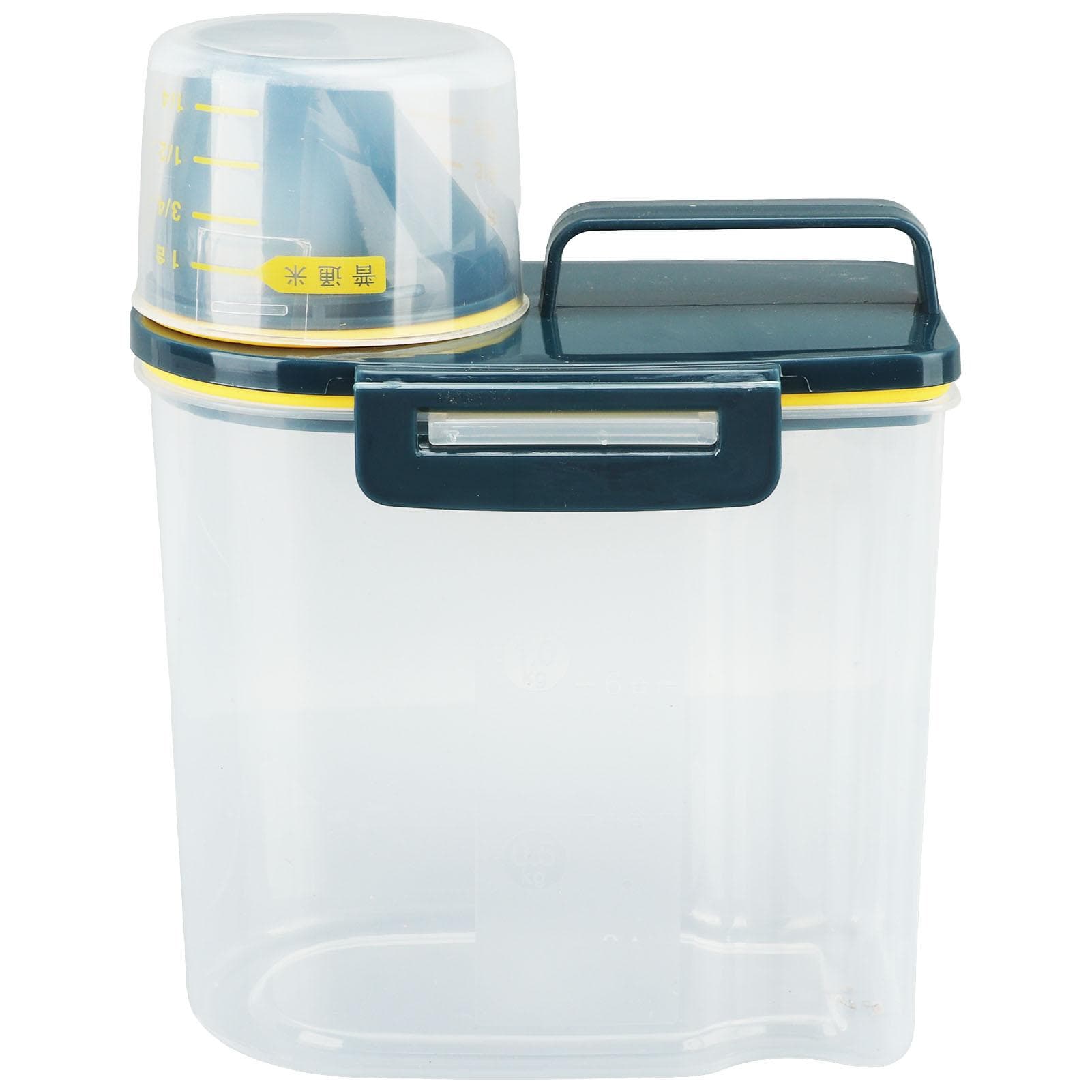 Rice Storage Bin Cereal Containers Dispenser Airtight Pour Spout Food Storage Container With L(for 6.5-9kg)