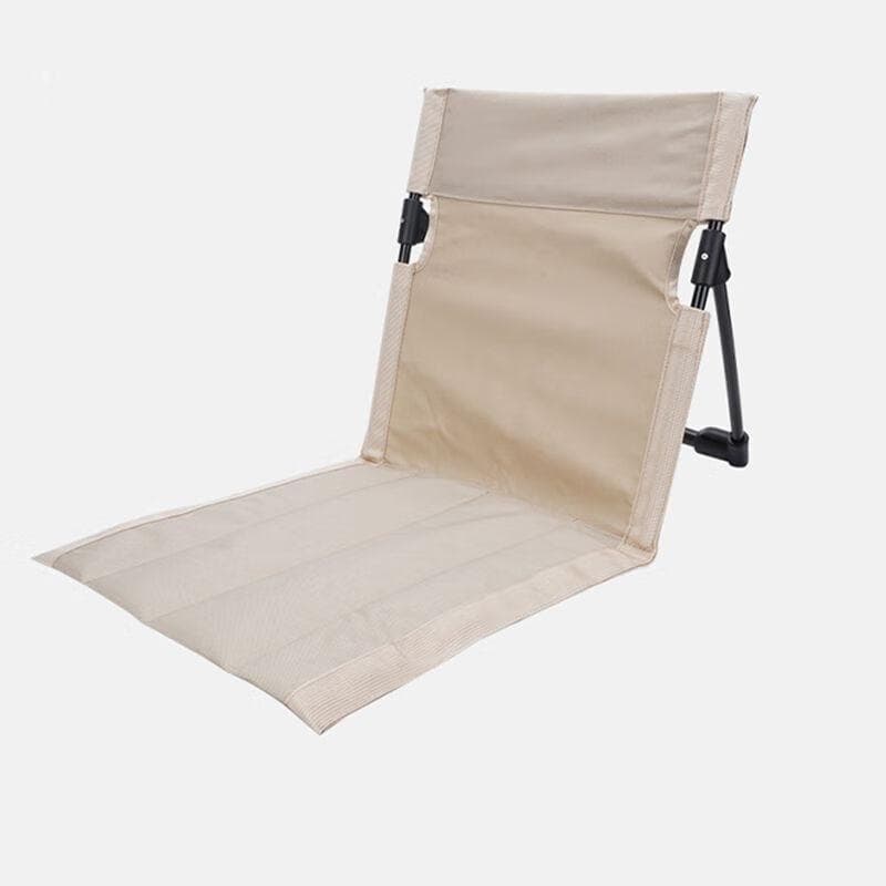Outdoor Camping Lightweight Comfortable Folding Chair Park Leisure Beach Chair Portable Single Lazy Chair Back Chair beige