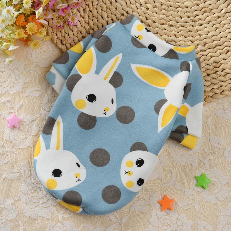 Cute Pet Clothes Costume Animal Printed Dog Coat Cotton Soft Pullover Jacket Sweatshirt Cat Sweater Pets Clothing Outfit XS