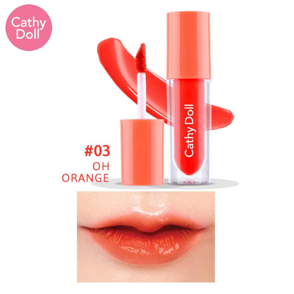 Karmart CATHY DOLL Glow Gel Tint Lip 2.4 g. - Thai Cosmetic Make Up 03 Oh Orange