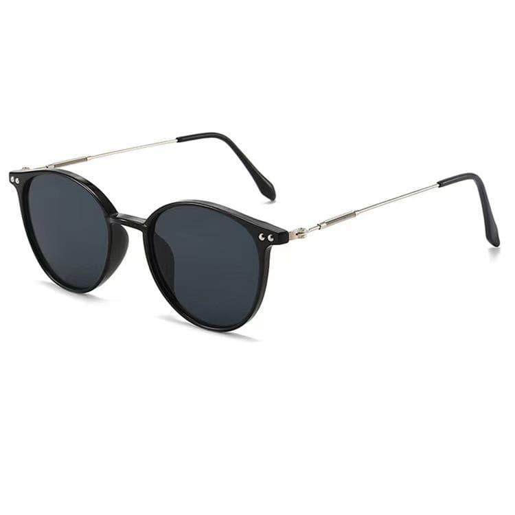 Women's Metal Round Frame Sunglasses Fashionable Street Photography Outdoor Driving Fishing Unisex