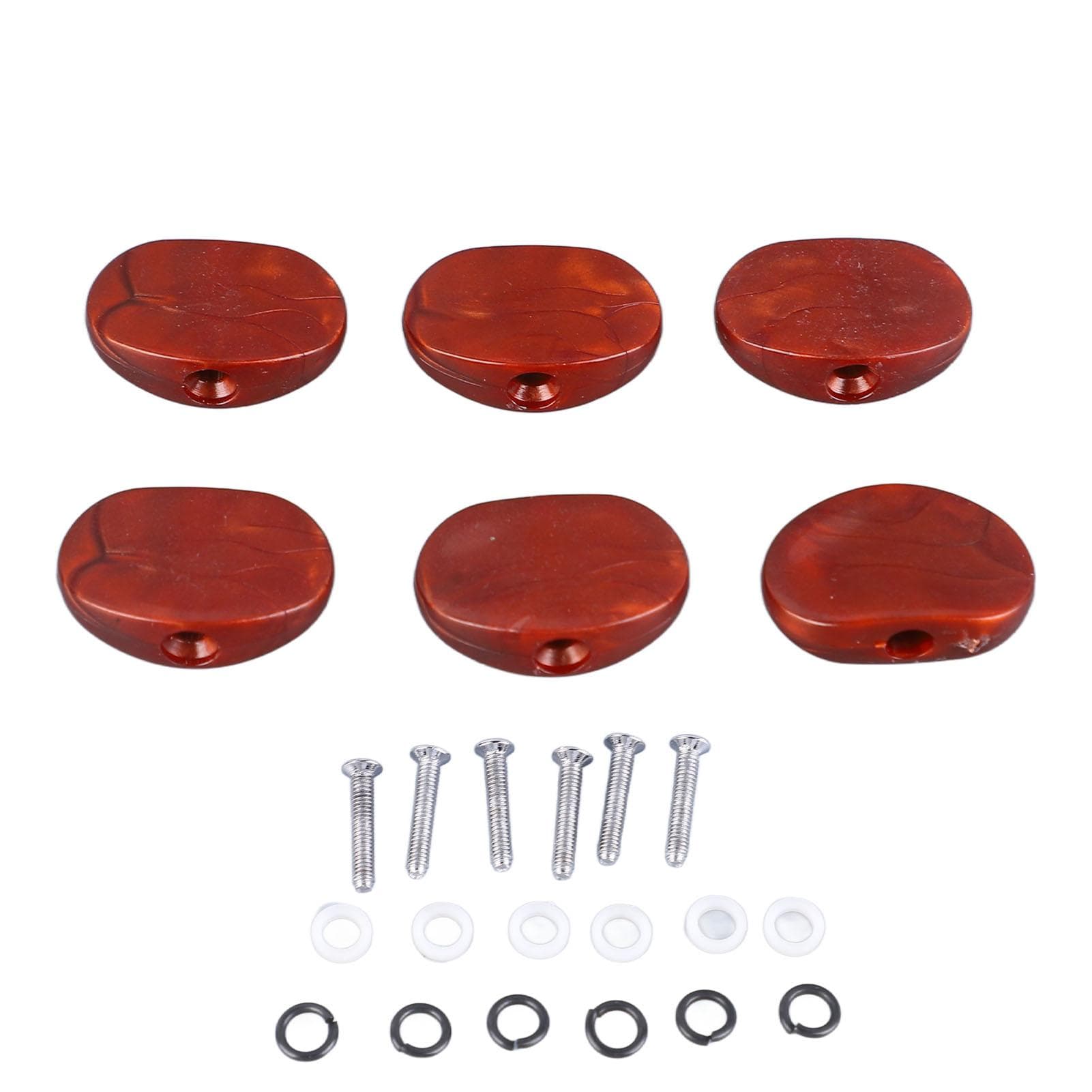 6PCS Guitar Tuning Button Handle Plastic Tuner Peg Knobs Machine Head for Acoustic Electric Guitars coffee