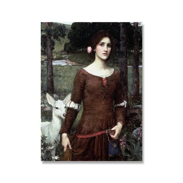 John William Waterhouse Vintage Wall Art Poster Magic Circle Witch Canvas Painting Print Jason and Medea Picture For Home Decor No Frame 60*100cm