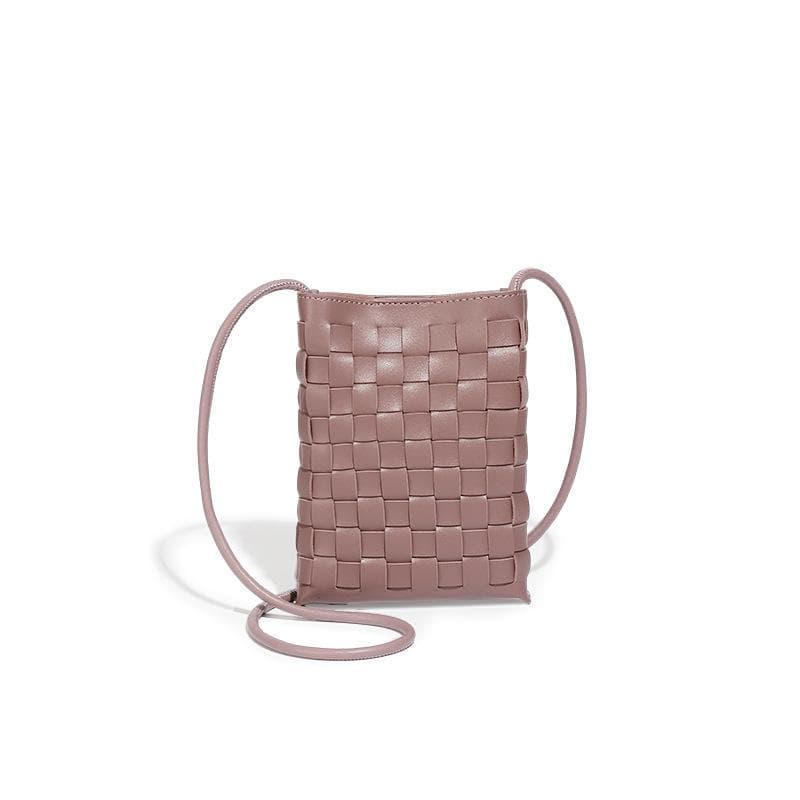 Retro and Fashionable Hand-woven Mobile Phone Bag, Simple and Versatile In Europe and America, Single-shoulder and Cross-shoulder