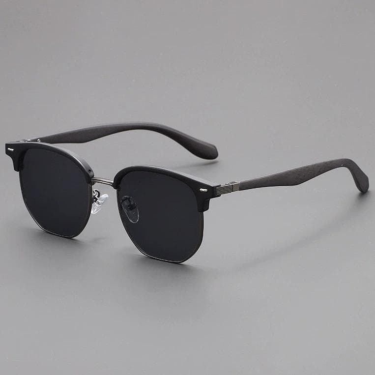 Trendy TR90 Wood Grain Sunglasses Small Face Anti UV Retro Style for Men Women