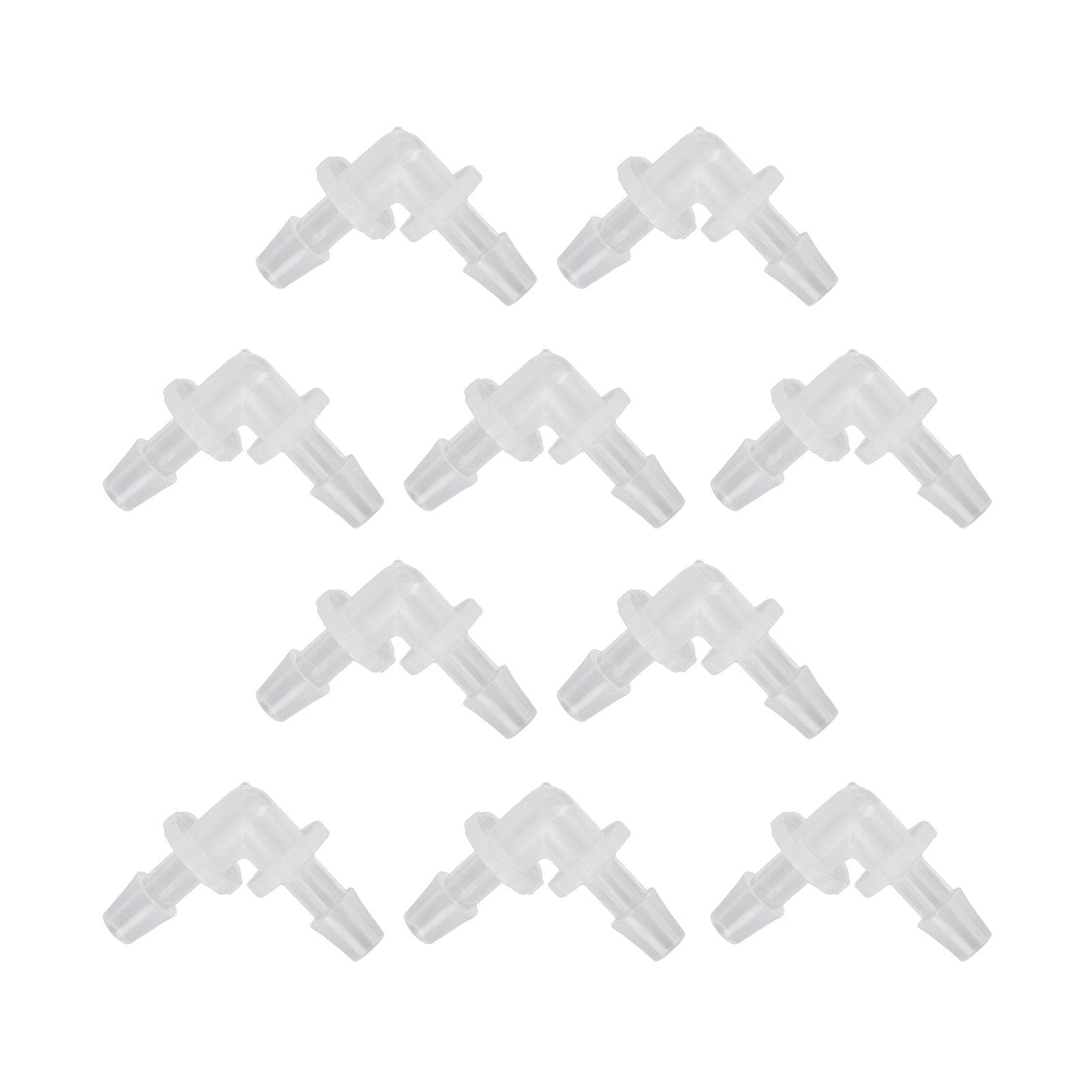 10Pcs Elbow Hose Joint 90 Degree Connector Adapter L Shape Equal Diameter Plastic Fittings 7.9mm