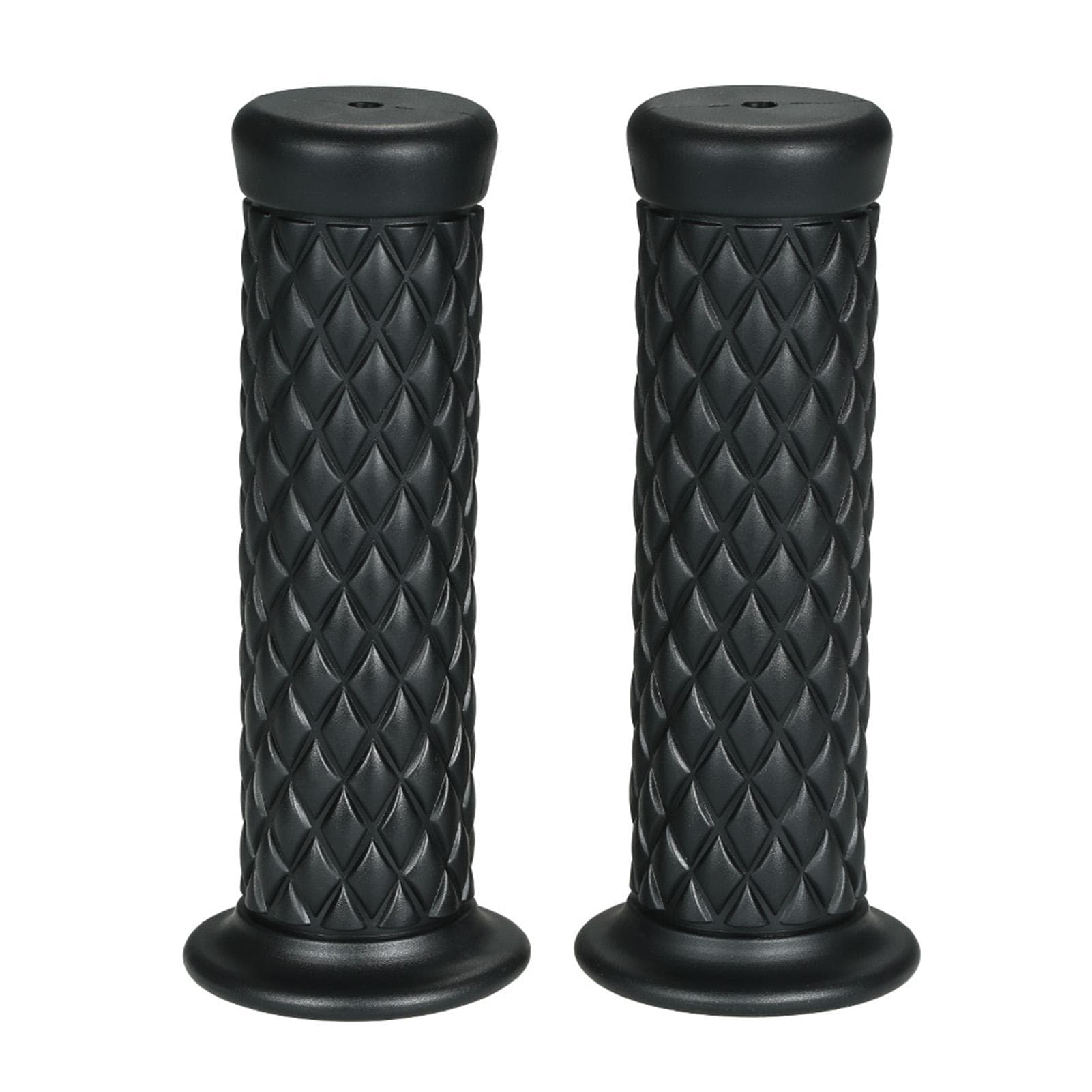 Universal 7/8   22MM Vintage rubber Motorcycle handle grips coffee Motorbike handlebar grips 4 Colors Available black