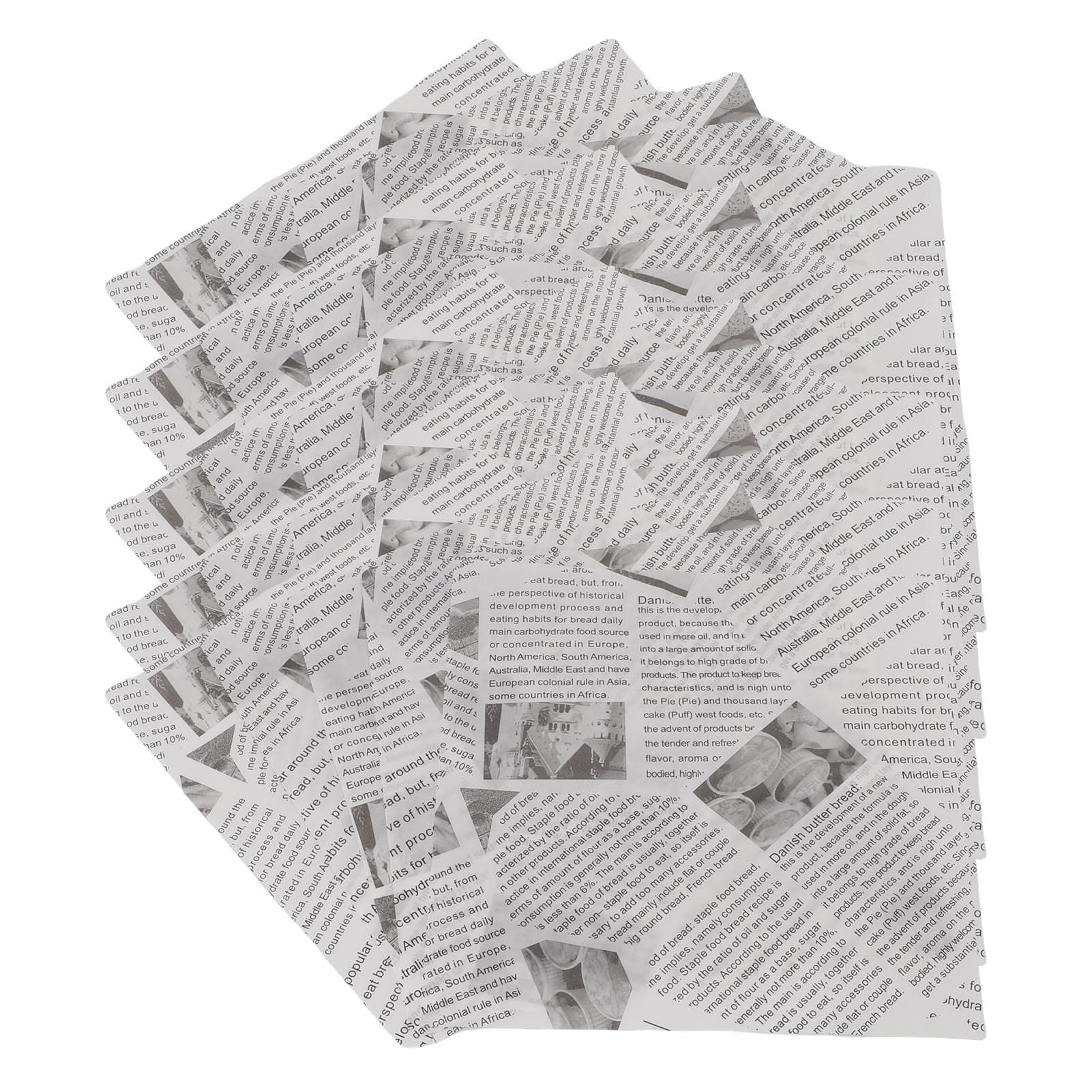 500 Sheets Sandwich Wrapping Paper Grease Proof Non Stick Food Basket Liner for Frying Baking Foods Newspaper Printing