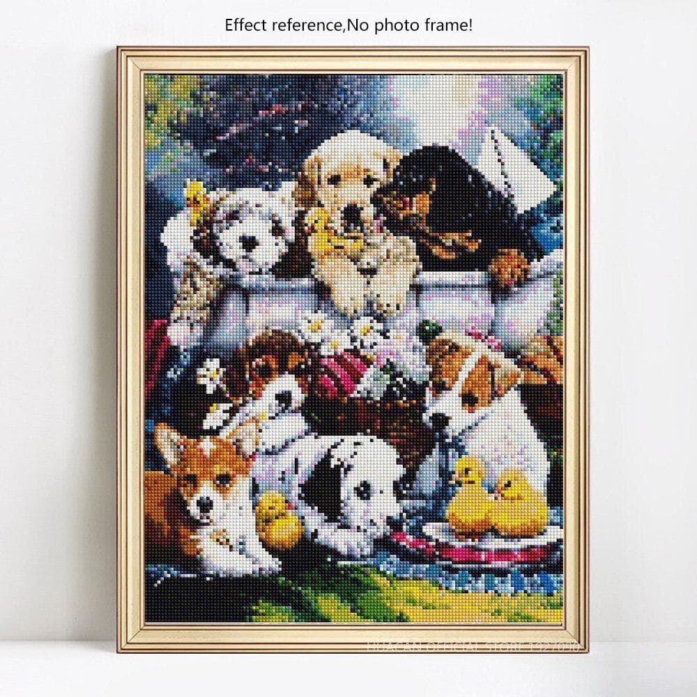 Diamond Embroidery Animals Diamond Painting Round Arrival Diamond Mosaic Full Layout Pictures 20X30CM