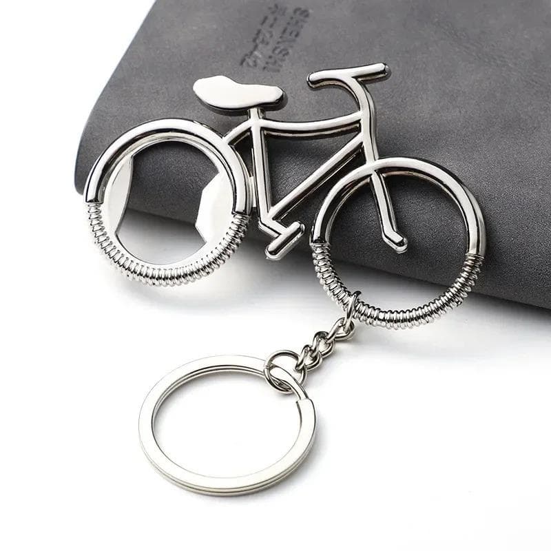 Bicycle Metal Beer Bottle Opener Cute Key Rings For Bike Lover Wedding Anniversary Party Gift Bike Keychain silver