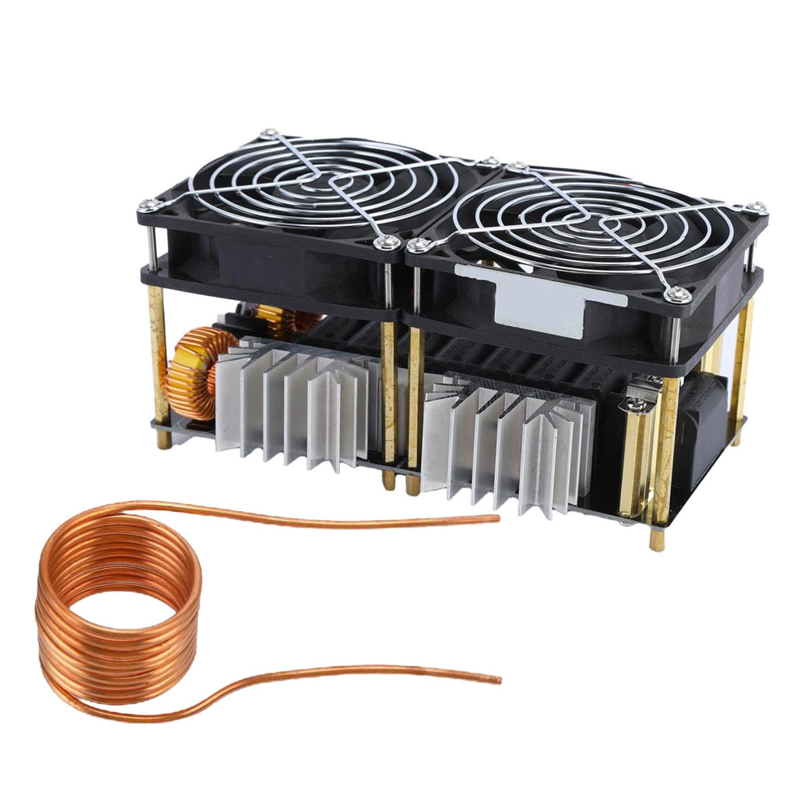 2500W 50A DC 12-48V Induction Heating Board ZVS Power Supply Module High Frequency Low Voltage 1800W black