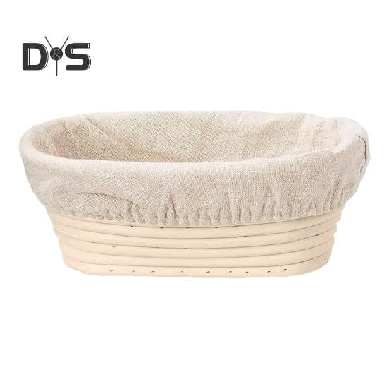 Bread Proofing Basket Handwoven Rattan Banneton for Sourdough Baking Round Spiral Design Storage Basket with Liner Bread Making Gift M
