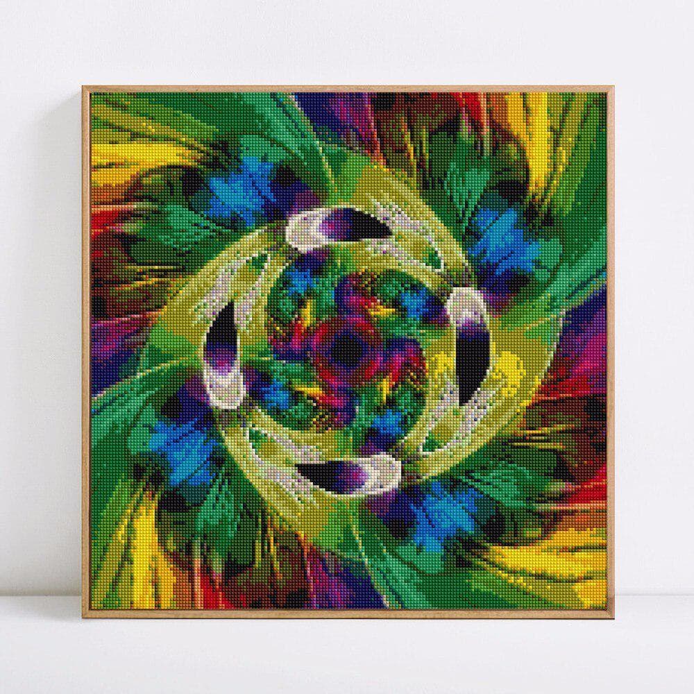 Diamond Embroidery Full Display Cartoon Diamond Painting Round Stones Abstract Pictures 30x30