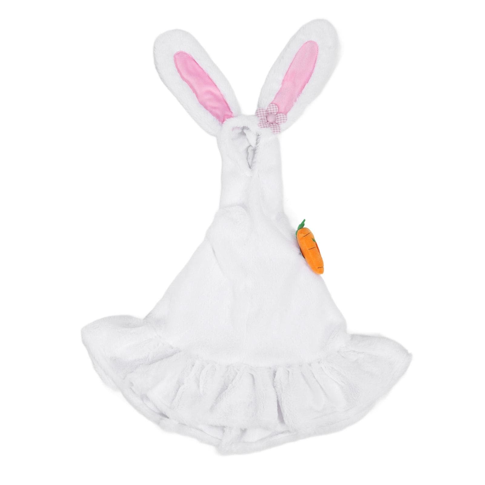 Lawn Goose Clothing Plush Cute Long Ear Easter Bunny Outfit for Goose White Rosy