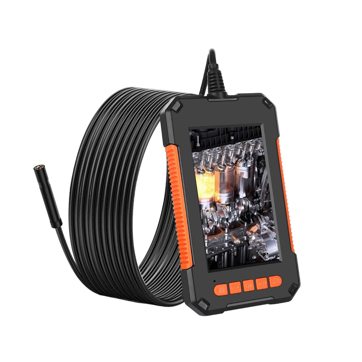 4.3 Inch Color LCD Screen 1080P IP67 Handheld Endoscope Industrial Home Endoscopes with 8 LEDs 5mm 5