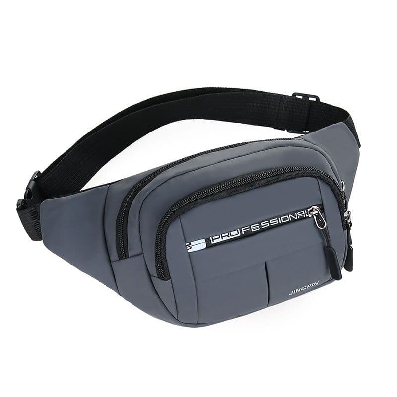 Large-capacity Waist Bag Multifunctional Outdoor Sports Mobile Phone Bag Travel Chest Bag One Size grey