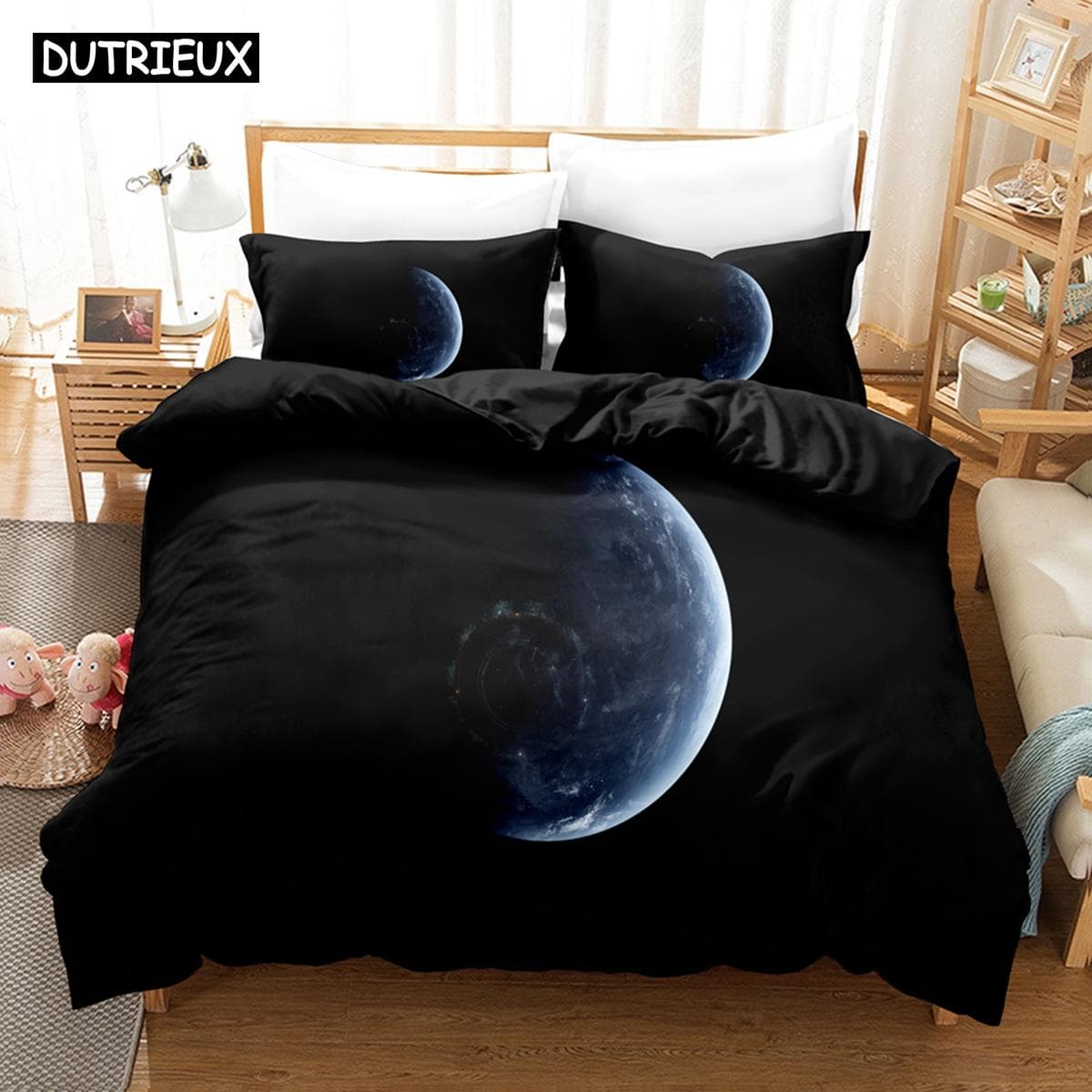 3D Stellar Bedding Sets Duvet Cover Set With Pillowcase Twin Full Queen King Bedclothes Bed Linen EU single(135x200cm)