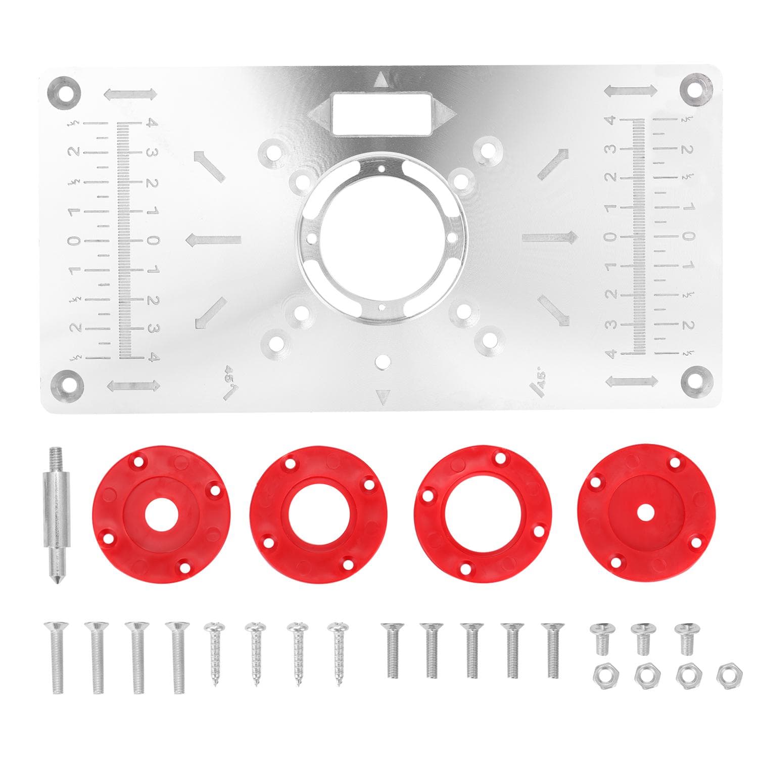 Multifunctional Aluminum Alloy Router Table Insert Plate Trimmer Engraving Machine Tool Woodworking