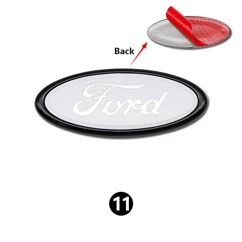 Car Sticker Ford 1Pc 11.5cm Car Front Rear Trunk Emblem Cover Sticker for Ford Focus Mondeo Edge Ecosport Ranger Fiesta Fusion K 11.5x4.5cm