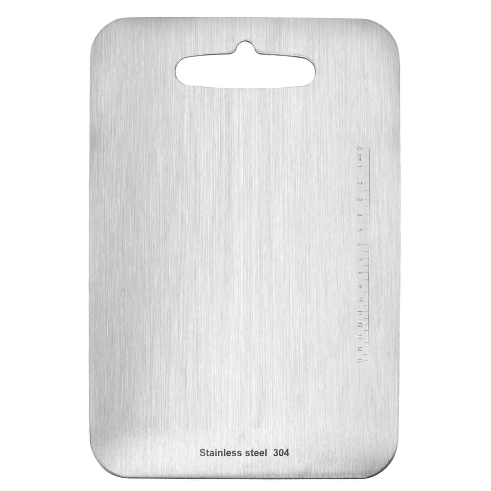 Cutting Board Double Sided 304 Stainless Steel Easy Cleaning for Cooking Kitchen M Small