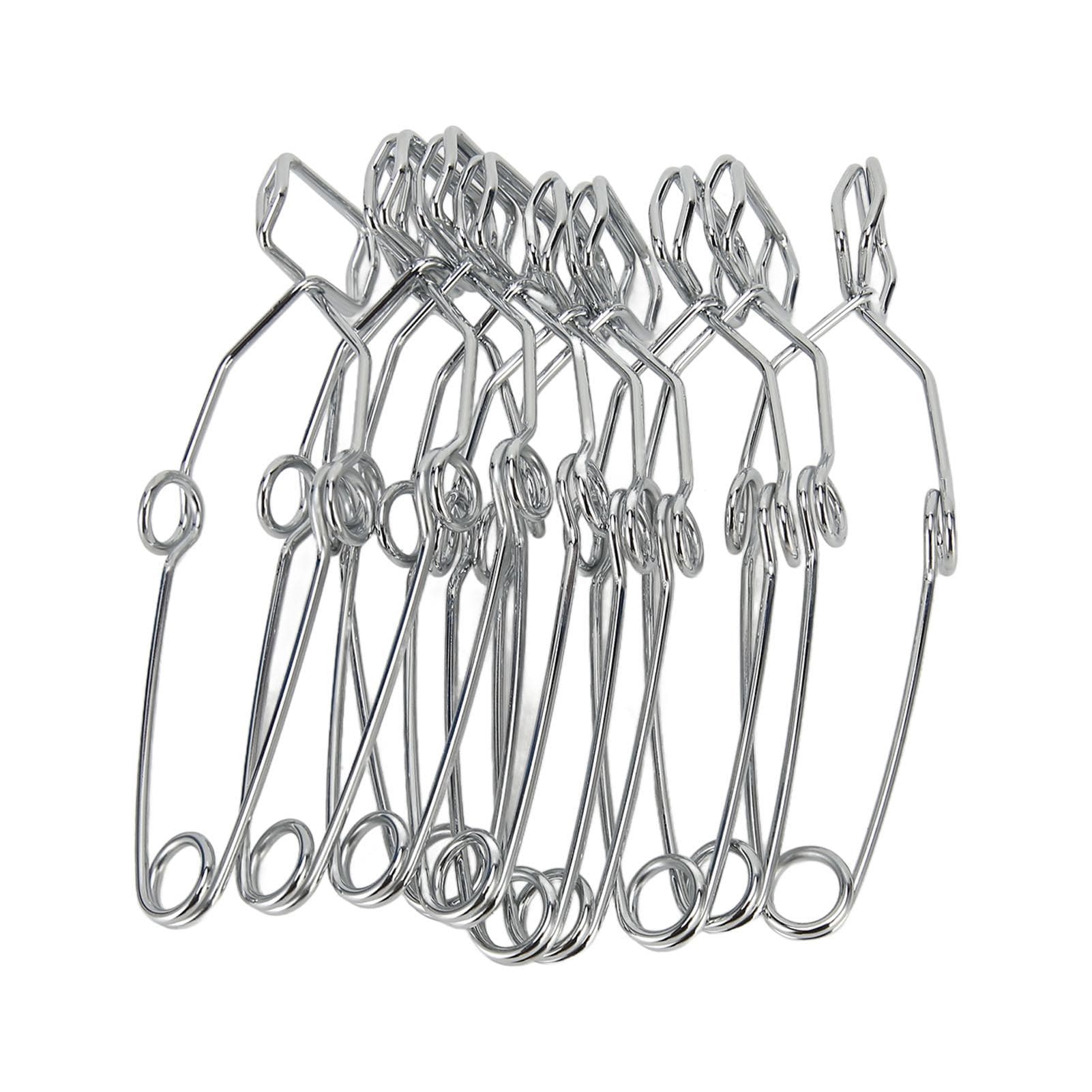 10PCS Test Tube Clamp Stainless Steel High Temperature Resistant Comfortable Laboratory Test Tube