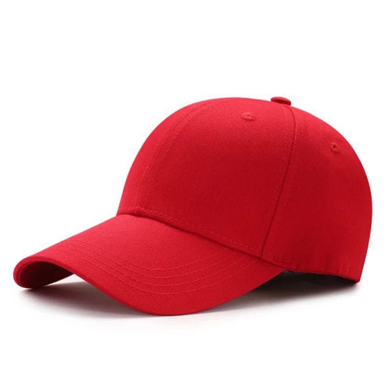 Unisex Hat Plain Curved Sun Visor Hat Outdoor Dustproof Baseball Cap Solid Color Fashion Adjustable Leisure Caps Men Women red