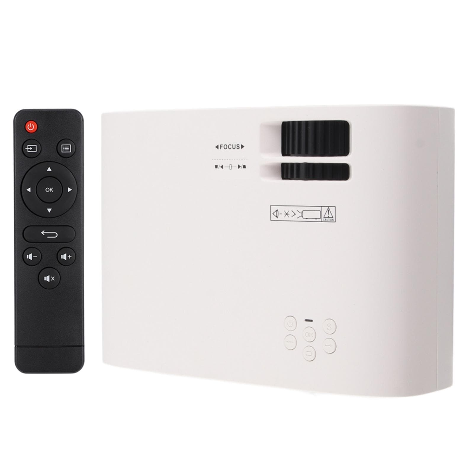 W90 Portable HD LCD 720p Standard Version o Image Video Projector White EU Plug