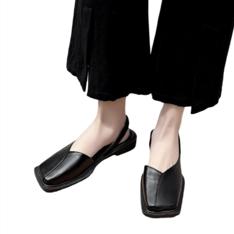 Summer Square Toe Pleated Elastic Sandals Fashion Women's Slippers Women's Digging Toe Sandals Women's Designer Sandals 40 black