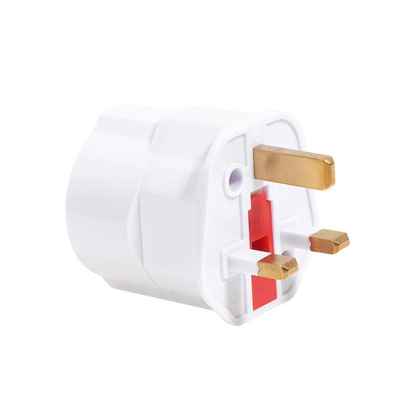 Eu Euro 2 Pin To Uk 3 Pin Plug Ac Universal Adapter Travel Converter European white