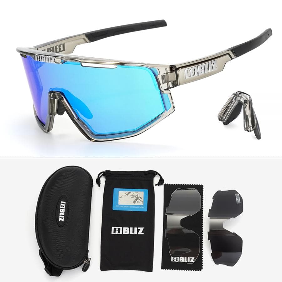BLIZ Fusion Cycling Sunglasses with 3 Interchangeable Lenses for Road Mountain Bike Outdoor Sports