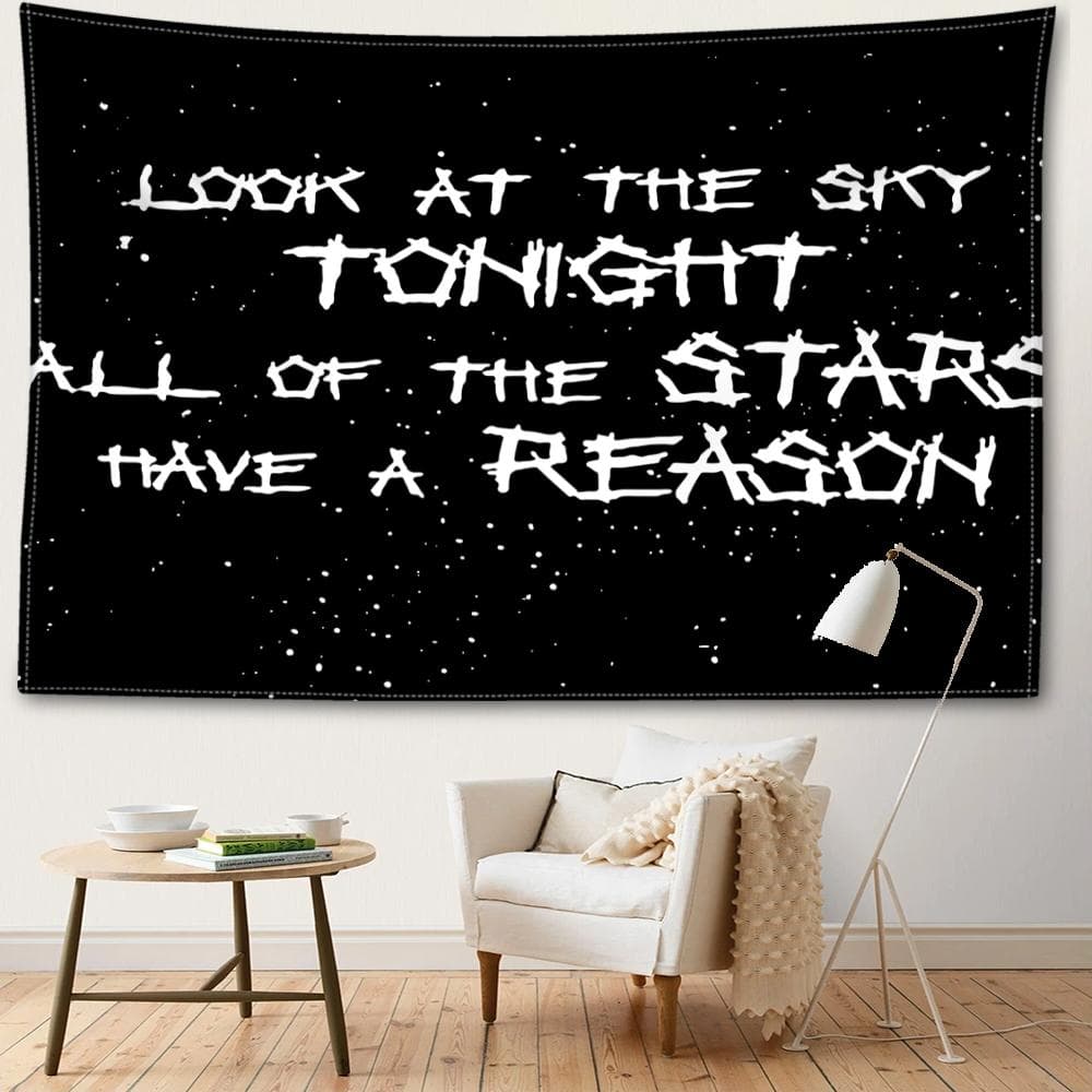 Lil Peep Tapestry Wall Hanging Black Sky Art Hippie Tapitz Mysterious Dormitory Aesthetic Room Home Decor 95x73CM