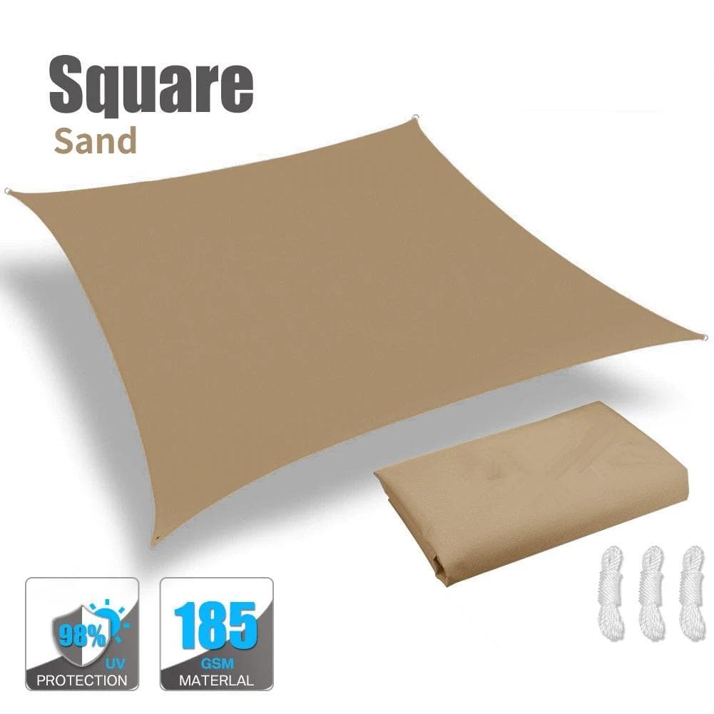Sun Shade Sail 3*3M/3.6*3.6M Waterproof Square Canopy Sunshade UV Block Camping Tarp Awning Patio Cover Outdoor Multifunctional 3.6x3.6M