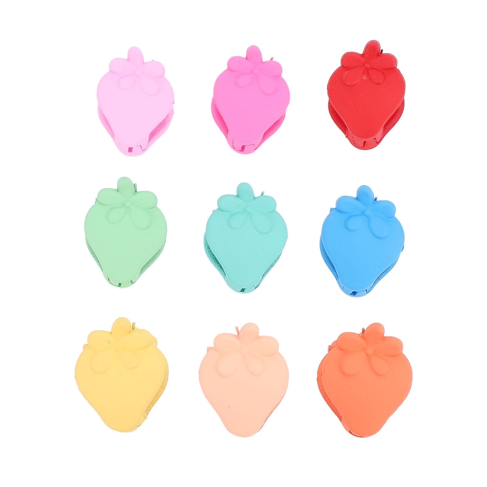 100pcs Small Hair Claw Clips for Women Girls Kids Cute Strawberry Shaped Non Slip Colorful Mini Jaw