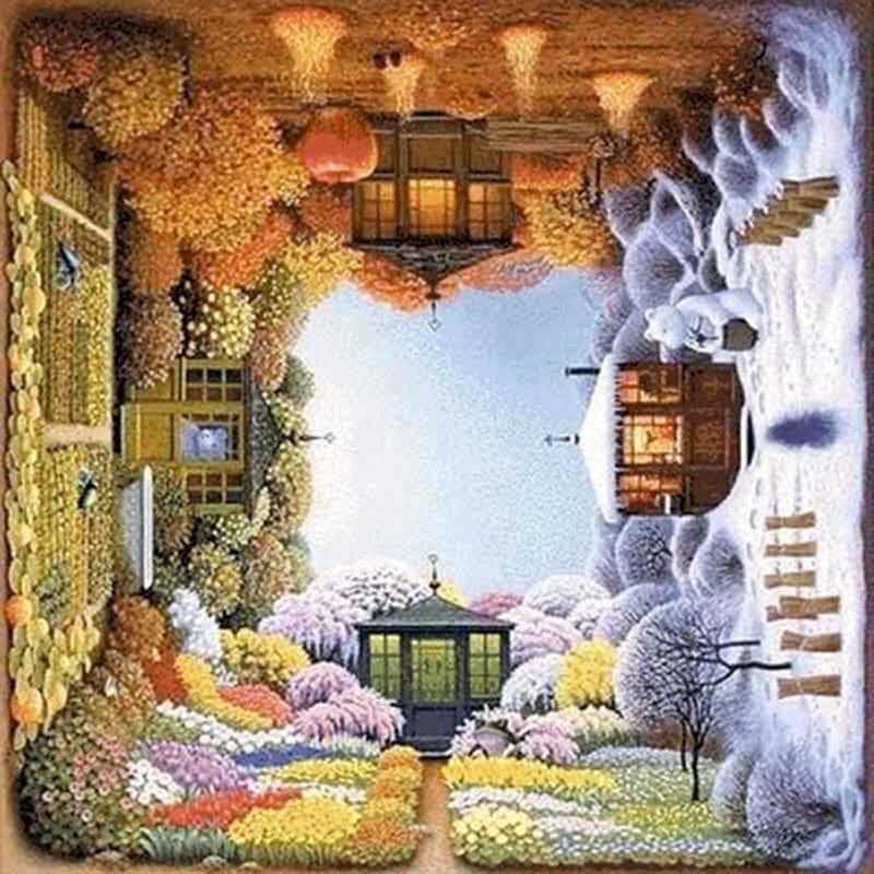 Diamond Embroidery Diamond Painting Embroidery Diy Handicrafts Abstract Scenic Rubik's Cube Diamond 30x30CM