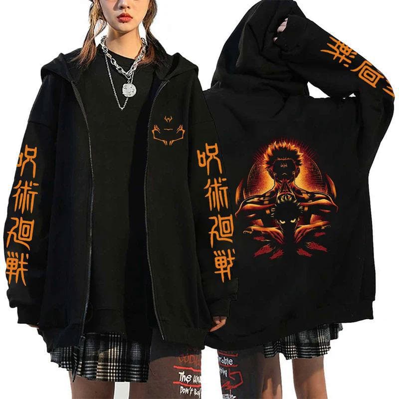 Anime Jujutsu Kaisen Fushiguro Megumi hoodies L