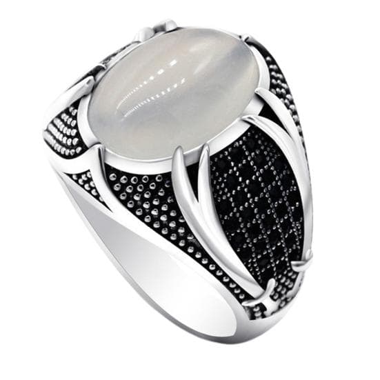 High Durability Practical Great Long Service Life Simplicity Exquisite Engagement Male Ring Chic Ring US 12 antique silver
